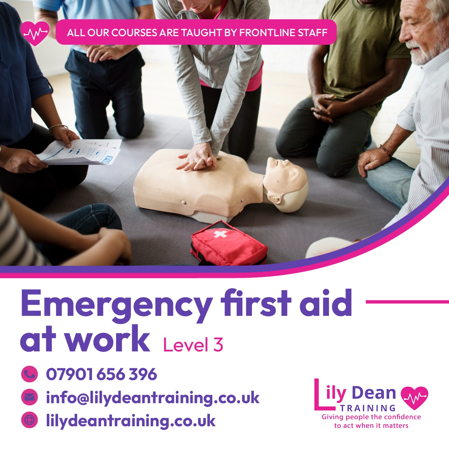 Classroom - Emergency First Aid at Work Level 3 - EFAW - Lily Dean Training